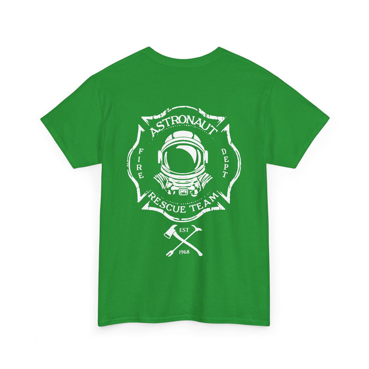 Astronaut Rescue Team 100% Cotton Tee, Durable Firefighter Work Tee, Space Center Fire Rescue Shirt, Rocket Launch First Responder Gift
